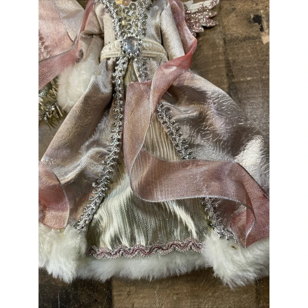 Set of 3 Vintage Victorian Pink Angel Ornaments 9